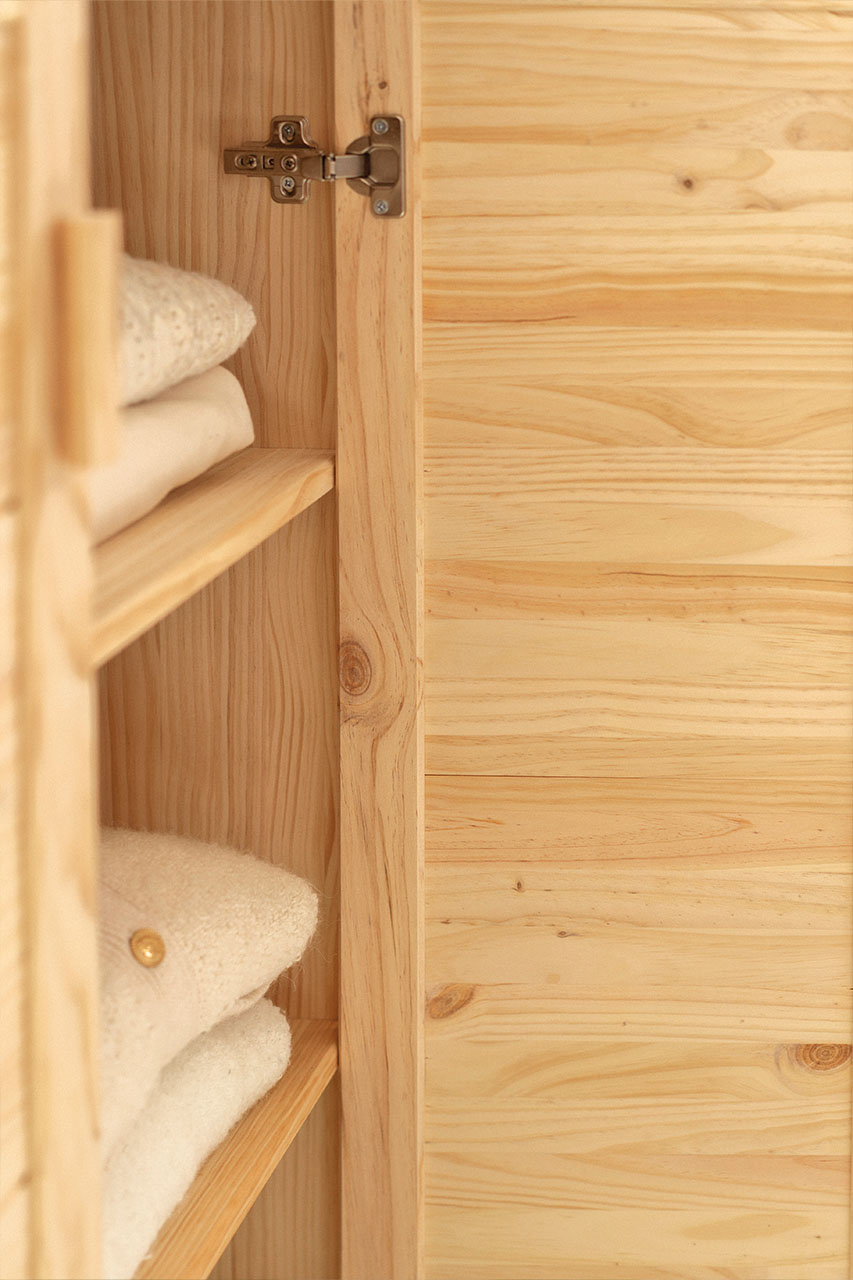 Imagen de ambiente 5 para:Armario de madera natural con cajones de almacenaje